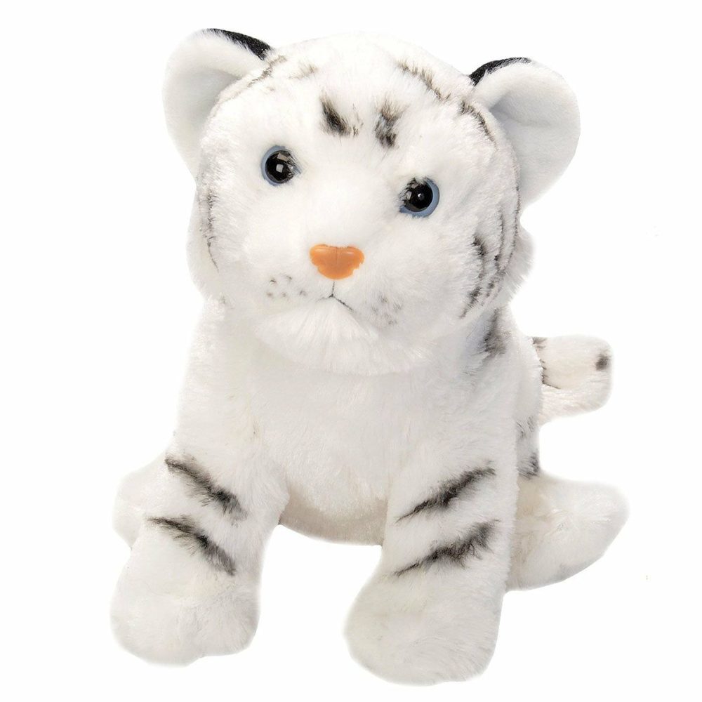 Asian | Baby White Tiger Stuffed Animal – 8"